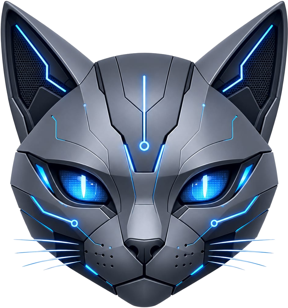 ROXY, the BIX Axis AI operations identity represented as a robotic cat.